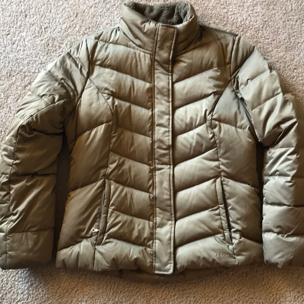 Eddie Bauer Gold Brown 550 Goose Down Jacket